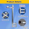 Stainless Steel Wall-Mount Solar Panels/Camera Mounting Bracket Pole, 50-200cm Extra-Long Universal Surveillance Post Stand, Pole for Security Camera(B,1m(39 2/5 in)) view 3
