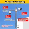 Stainless Steel Wall-Mount Solar Panels/Camera Mounting Bracket Pole, 50-200cm Extra-Long Universal Surveillance Post Stand, Pole for Security Camera(B,1m(39 2/5 in)) view 4