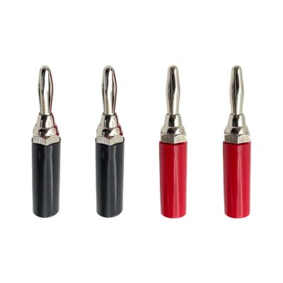 10/40/200Pcs 4mm Plating Adapter Wire Cable Audio Banana Nickel/Chromium Speaker Connector(200 Black)