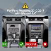 2+64G Android 14 Double Din Car Stereo with Buttons for Ford Mustang 2010-2014 with 10.1 Inch Touchscreen Radio Built-in Wireless Carplay/Android Auto/GPS/Bluetooth/FM/AUX-in/SWC/Backup Camera view 2