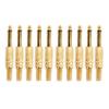 APGLSXY 10 Pcs Gold Plated 6.35mm Male 1/4 Mono Jack Plug o Connector Soldering view 1