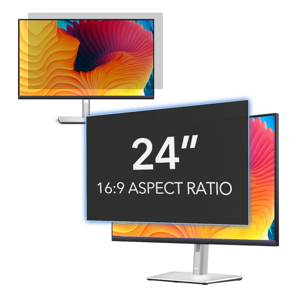 LINGDSWULING 15 in Computer Monitor Security Shield 15.6 in Laptop Privacy Screen Shield 24 Inch Computer Privacy Screen Filter Fully Removable Easy to Install(13.3inch/29.4x16.5 cm)