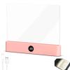 Smart LED Reading Book Light, Rechargeable LED Clear Full Page Reading Light 3 Colors & Timer, Dimmable Panel Plate for Night (Pink) view 1