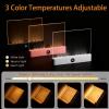 Smart LED Reading Book Light, Rechargeable LED Clear Full Page Reading Light 3 Colors & Timer, Dimmable Panel Plate for Night (Pink) view 2