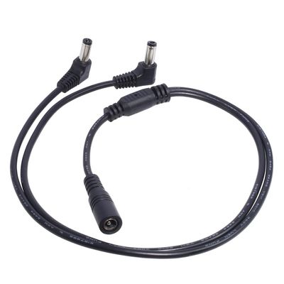 APGLSXY 5.5mmx2.1mm 1 Female to 2 Angled Male Way Splitter Adapter Connector Plug Cable