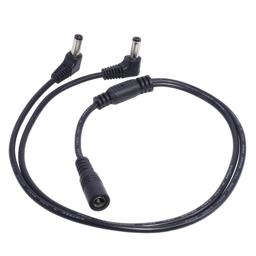 APGLSXY 5.5mmx2.1mm 1 Female to 2 Angled Male Way Splitter Adapter Connector Plug Cable