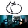 APGLSXY 5.5mmx2.1mm 1 Female to 2 Angled Male Way Splitter Adapter Connector Plug Cable view 2