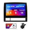 4+64G Android 14 Double Din Car Stereo for Toyota Tacoma 2005-2013 with 9 Inch Touchscreen Radio Built-in Wireless Carplay/Android Auto/GPS/Bluetooth/FM/AUX-in/Steering Wheel Controls/Backup Camera view 1