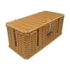 Cable Management Box - Handwoven Wire Storage Case, 4 Open Slots Imitation Rattan Cord Organizer with Durable Material for TV Wires Computer Router USB Hub Under Desk Power Strip Home Office view 1