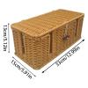 Cable Management Box - Handwoven Wire Storage Case, 4 Open Slots Imitation Rattan Cord Organizer with Durable Material for TV Wires Computer Router USB Hub Under Desk Power Strip Home Office view 2