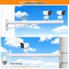 1.6-6.6ft Surveillance Camera Pole Extra-Long Wall-Mounted Camera Bracket Mount Outdoor Weatherproof Security Camera Pole for School/Gas Station(C,2m-6.6 ft) view 3