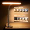 NEEWRE Basics 18" LED Video Light Bar with Base for Desk, 18W Bi Color Eye Friendly Dimmable Overhead Architect Lighting for Video Conference Zoom, 1340lux/0.5m, Touch Control/CRI95+, DL03 view 3