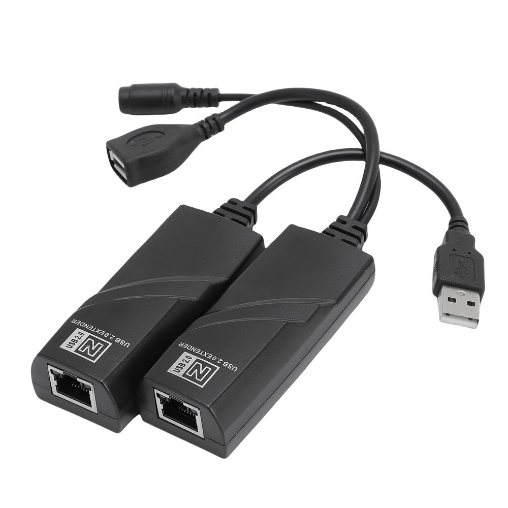 CCYLEZ USB Extender, 100m Transfer Distance Stable, CAT5 CAT5E CAT6 Network Cable Connection USB to Ethernet Adapter (US Plug)