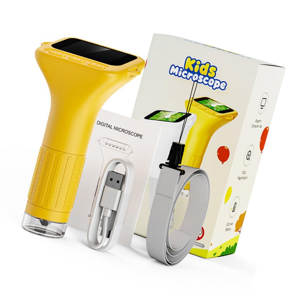 1000x Magnification Microscope Handheld Microscopes PC Educational Science Toy Pocket for for Classroom Science Projects