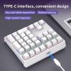 ASHATA 34 Keys Mechanical Number Pad, USB Blue Switch and RGB Backlight Adjustable Feet and Stair Step Key Layout with 17 Lighting Modes, for OS Laptop Desktop P (White) view 4