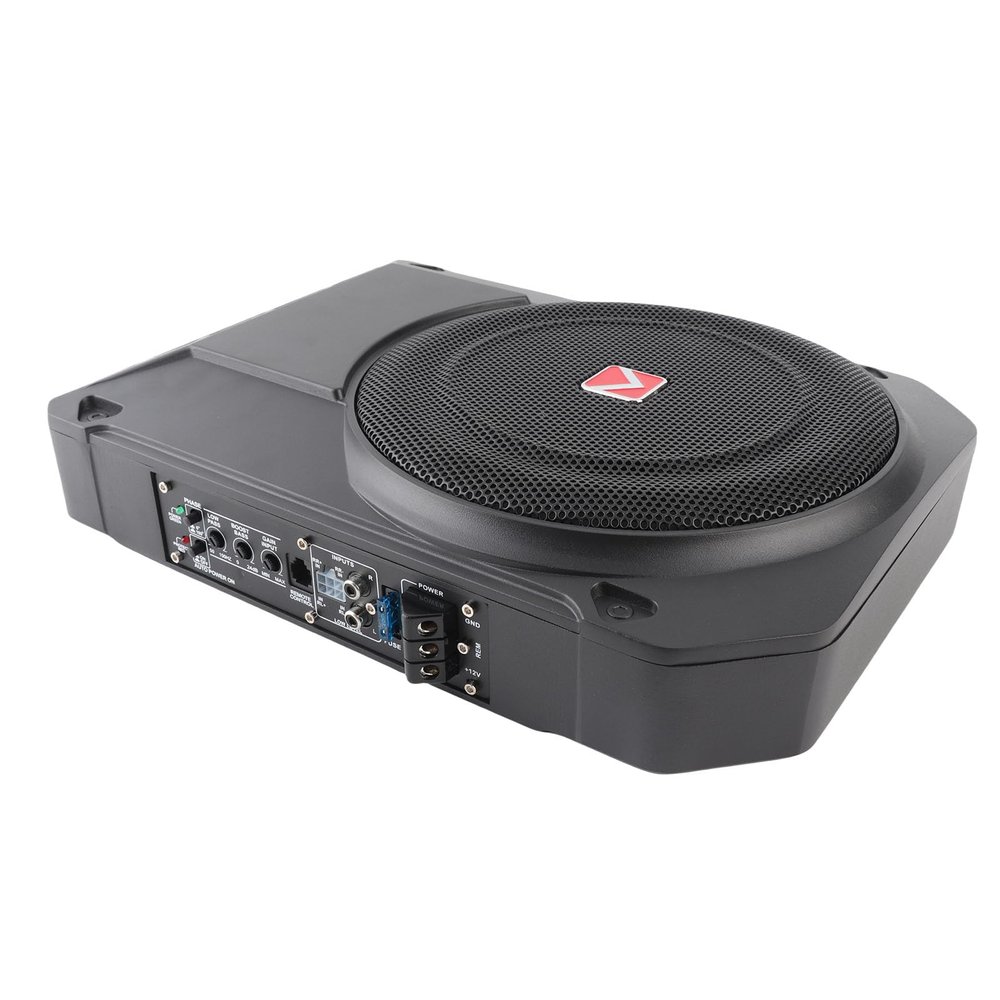 CHICIRIS Compact Powered Car 10 Inch Active Subwoofer Fit for Ultra Thin 800W Under Fit for Seat Subwoofer for Sound System
