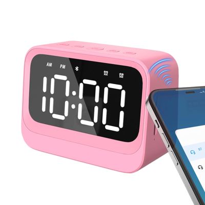 Alarm Clock with Speaker, Wireless Digital Audio Alarms, Wireless Clock Speaker, for Home, Bedroom, Office, Living Room, Dormitory, Hotel, Study, Room