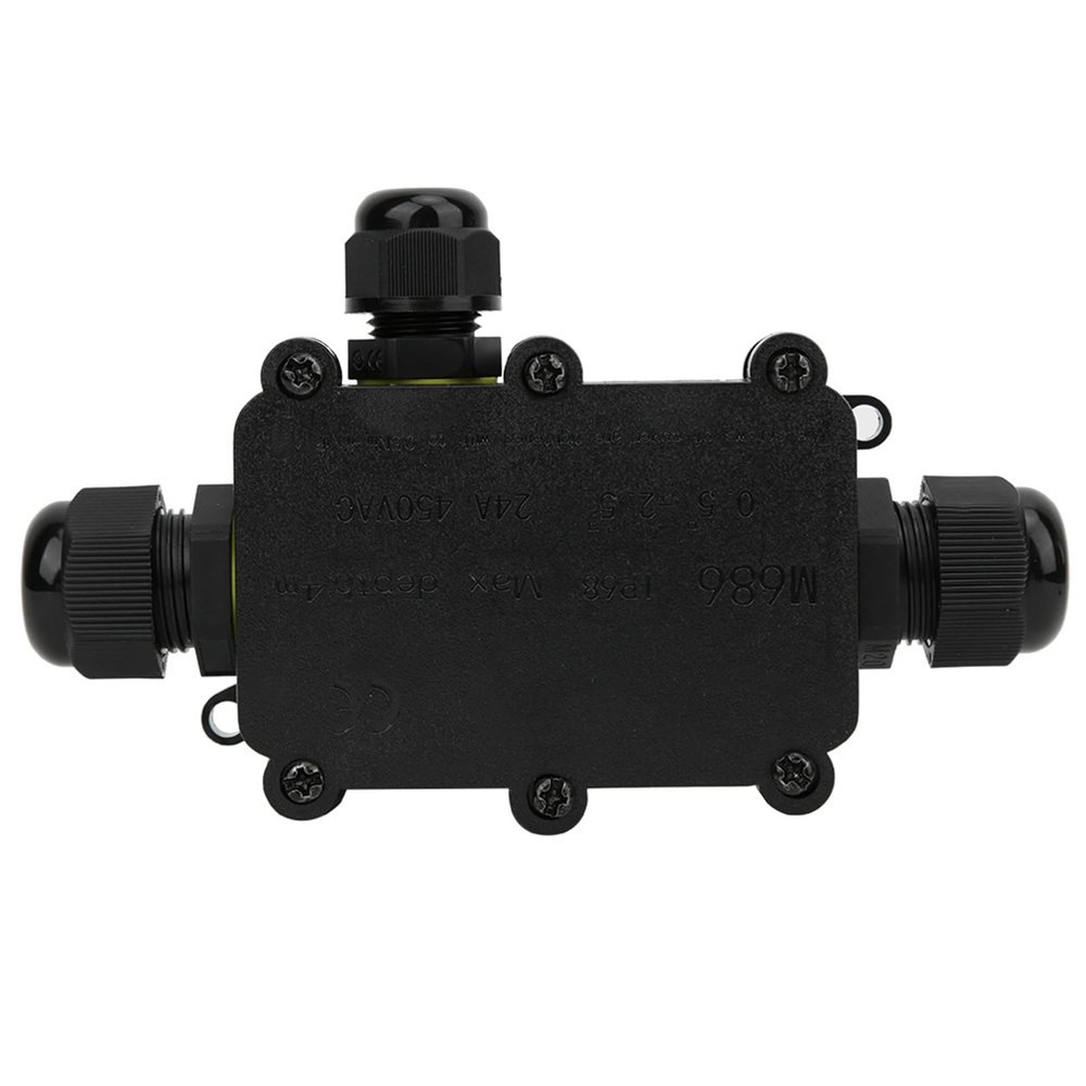 Badafaci Plastic Junction Box for Underwater Lights, IP68 Rated, Durable Design, Easy Installation, Versatile Use for Home and Garden Security