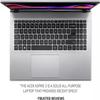 acer Aspire 3 Slim Laptop with Office 365 for The Web - Backlit Keyboard - Intel Core I3-1305U Processor - 16GB RAM - 256GB SSD - 15.6" FHD - Windows 11 no Mouse view 2