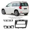 Car Navigation Panel Frame Dashboard Trim Kit, Dash Mounting Fascia Kit, ABS Seamless Automobile Modification with 2 Accessories, Radio Face Panel Stereo Radio Panel for Car Interi view 2
