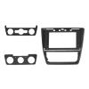 Car Navigation Panel Frame Dashboard Trim Kit, Dash Mounting Fascia Kit, ABS Seamless Automobile Modification with 2 Accessories, Radio Face Panel Stereo Radio Panel for Car Interi view 3