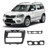 Car Navigation Panel Frame Dashboard Trim Kit, Dash Mounting Fascia Kit, ABS Seamless Automobile Modification with 2 Accessories, Radio Face Panel Stereo Radio Panel for Car Interi view 4