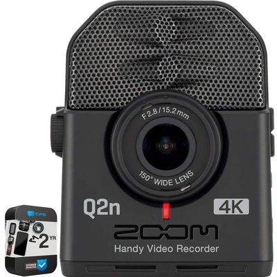 Zoom ZQ2N4K Ultra High Definition Handy Video Recorder Bundle with 2 YR CPS Enhanced Protection Pack