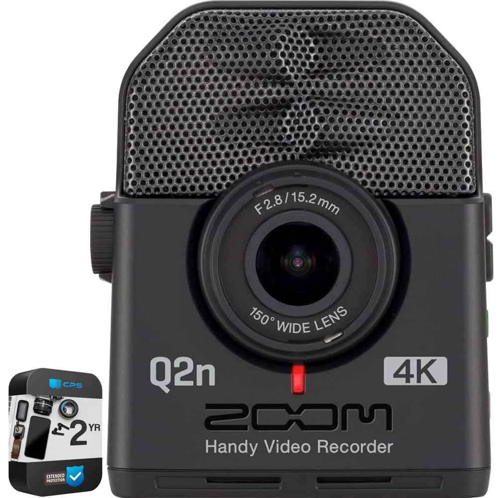 Zoom ZQ2N4K Ultra High Definition Handy Video Recorder Bundle with 2 YR CPS Enhanced Protection Pack