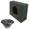 Alpine Standard Cab Truck Sealed Single 10" W10S4 Loaded Subwoofer Stereo Sub Box Enclosure 3/4" MDF Wood Car Audio Bundle 250W RMS 4 Ohm view 1