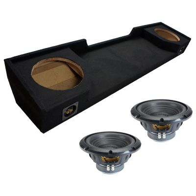 Alpine Compatible with 1988-1998 Chevy C/K Extended Cab Sealed Dual 10" W10S4 Loaded Subwoofer Stereo Sub Box Enclosure Car Audio Bundle 500W RMS 4 Ohm