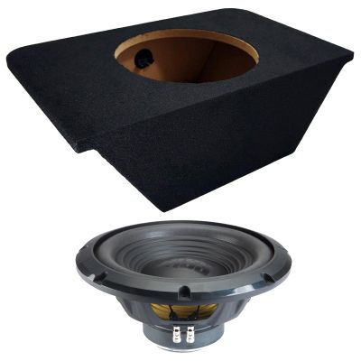 Alpine Compatible with 2000-2009 Honda S2000 Trunk Sealed Single 12" W12S4 Loaded Subwoofer Stereo Sub Box Enclosure Car Audio Bundle 250W RMS 4 Ohm