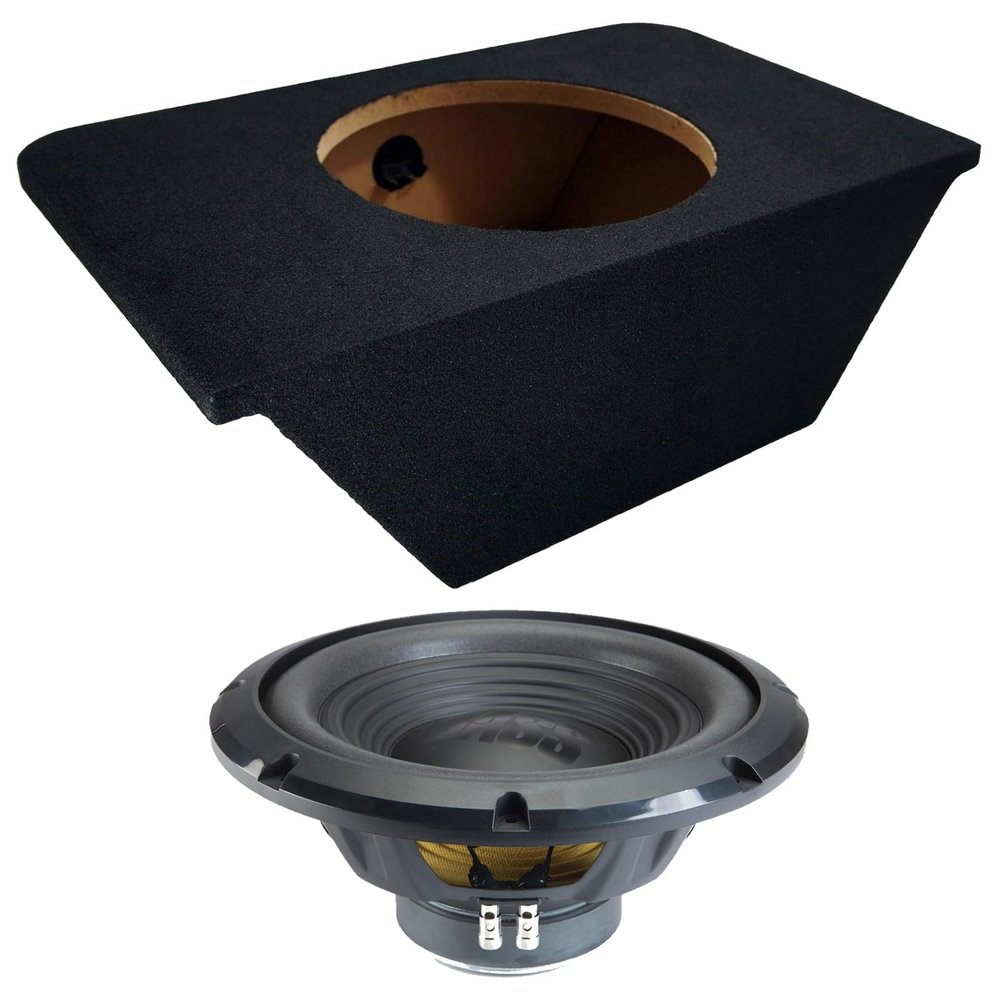 Alpine Compatible with 2000-2009 Honda S2000 Trunk Sealed Single 12" W12S4 Loaded Subwoofer Stereo Sub Box Enclosure Car Audio Bundle 250W RMS 4 Ohm
