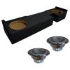 Alpine Compatible with 2000-2003 Ford F-150 Super Cab Sealed Dual 10" W10S4 Loaded Subwoofer Stereo Sub Box Enclosure Car Audio Bundle 500W RMS 4 Ohm view 1