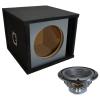 Alpine Universal Vented Paintable Single 10" W10S4 Loaded Subwoofer Stereo Sub Box Enclosure Car Audio Bundle 250W RMS 4 Ohm view 1
