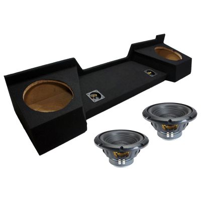 Alpine Compatible with 2007-2013 Chevy Silverado Sealed Dual 10" W10S4 Loaded Subwoofer Stereo Sub Box Enclosure Car Audio Bundle 500W RMS 4 Ohm