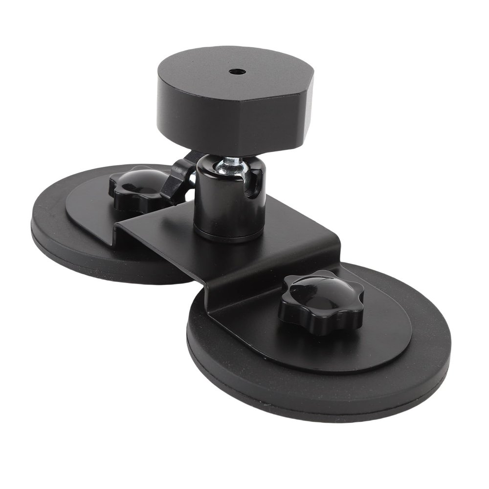Aramox Satellite Mounting Kit, Rubber Coated Adjustable Magnetic Bracket, Compact Antenna Roof Mount for Mini Dish Antennae Ideal for Camping and Traveling