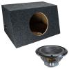 Alpine Slanted Hatchback Sealed Single W10S4 10" Loaded Subwoofer Stereo Sub Box Enclosure Car Audio Bundle 250W RMS 4 Ohm view 1
