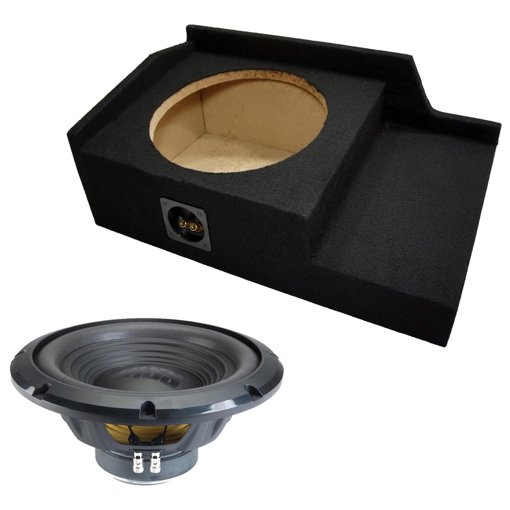 Alpine Compatible with 1999-2006 Chevy Silverado EXT Cab Sealed Single 12" W12S4 Loaded Subwoofer Stereo Sub Box Enclosure Car Audio Bundle 250W RMS 4 Ohm