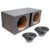 Alpine Universal Vented Dual 10" W10S4 Loaded Subwoofer Stereo Sub Box Enclosure Car Audio Bundle 500W RMS 4 Ohm view 1