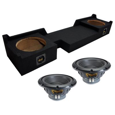 Alpine Compatible with 04-08 Ford F150 Ext Cab or 04-06 Ford Super Crew Sealed Dual 10" W10S4 Loaded Subwoofer Stereo Sub Box Enclosure Car Audio Bundle 500W RMS 4 Ohm