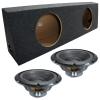 Alpine Regular Standard Truck Cab Sealed Dual 12" W12S4 Loaded Subwoofer Stereo Sub Box Enclosure Car Audio Bundle 500W RMS 4 Ohm view 1