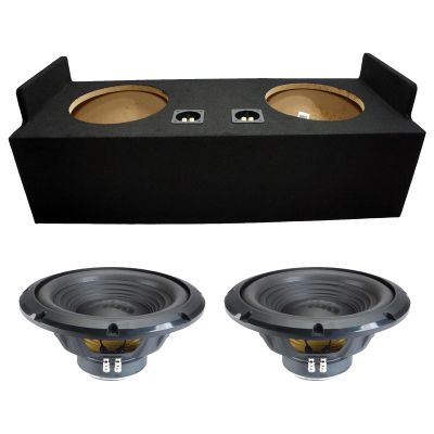 Alpine Compatible with 1982-2004 Chevy S-10 Ext Cab Sealed Dual 12" W12S4 Loaded Subwoofer Stereo Sub Box Enclosure Car Audio Bundle 500W RMS 4 Ohm