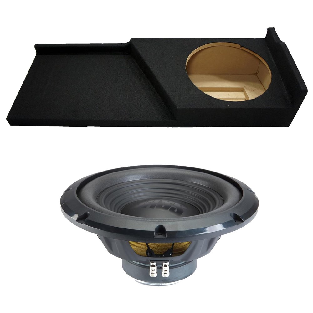 Alpine Compatible with 2007-2013 Chevy Silverado 1500 Ext Cab Sealed Single 12" W12S4 Loaded Subwoofer Stereo Sub Box Enclosure Car Audio Bundle 250W RMS 4 Ohm