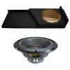 Alpine Compatible with 2007-2013 Chevy Silverado 1500 Ext Cab Sealed Single 12" W12S4 Loaded Subwoofer Stereo Sub Box Enclosure Car Audio Bundle 250W RMS 4 Ohm view 1