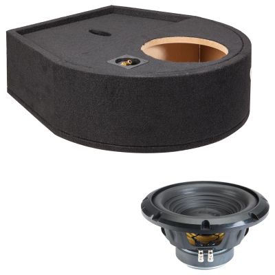 Alpine Universal Fit Replacement Spare Tire Sealed Single 10" W10S4 Loaded Subwoofer Stereo Sub Box Enclosure Car Audio Bundle 250W RMS 4 Ohm