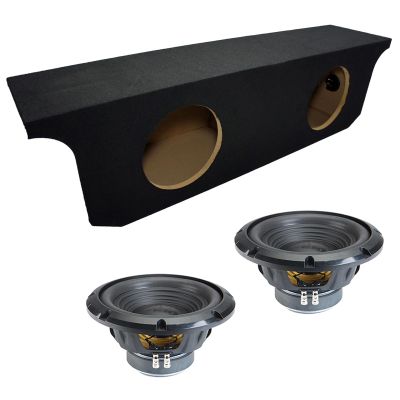 Alpine Compatible with 2007-2018 Jeep Wrangler Unlimited 4 Door Sealed Dual 10" W10S4 Loaded Subwoofer Stereo Sub Box Enclosure Car Audio Bundle 250W RMS 4 Ohm