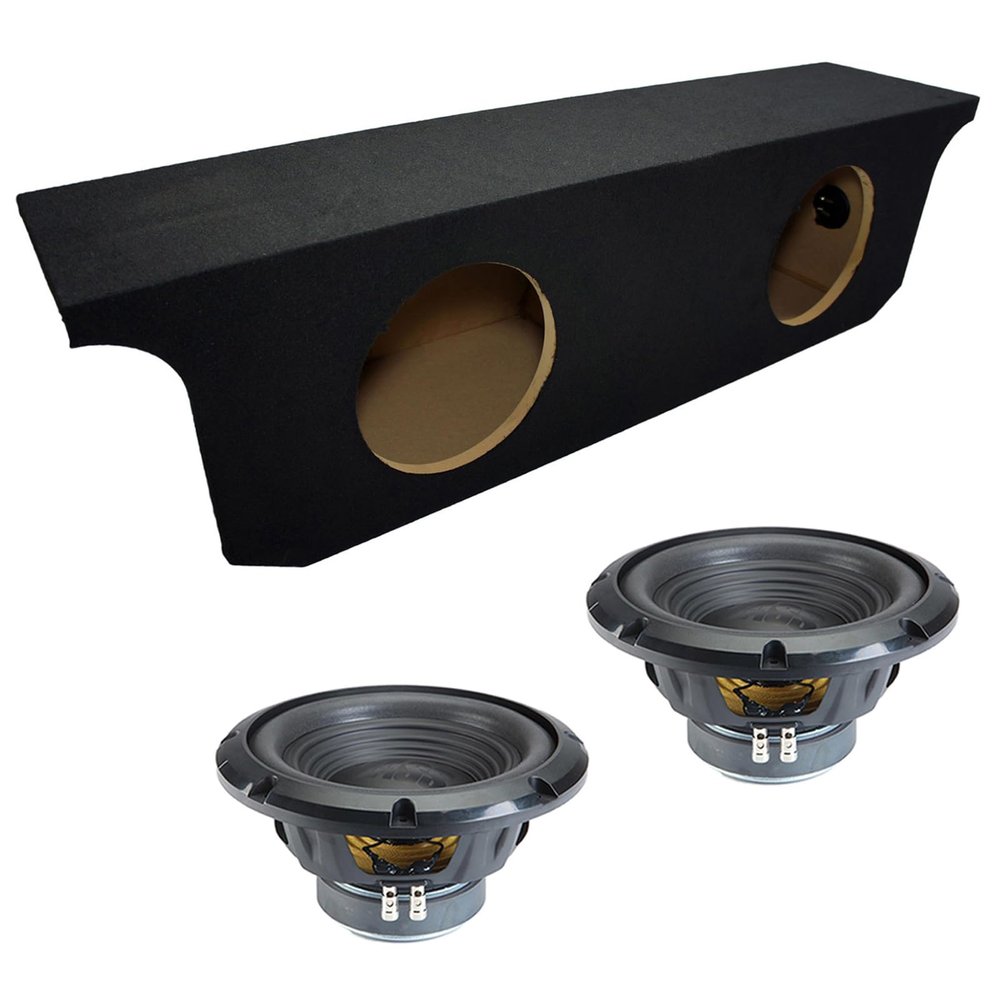 Alpine Compatible with 2007-2018 Jeep Wrangler Unlimited 4 Door Sealed Dual 10" W10S4 Loaded Subwoofer Stereo Sub Box Enclosure Car Audio Bundle 250W RMS 4 Ohm
