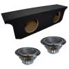 Alpine Compatible with 2007-2018 Jeep Wrangler Unlimited 4 Door Sealed Dual 10" W10S4 Loaded Subwoofer Stereo Sub Box Enclosure Car Audio Bundle 250W RMS 4 Ohm view 1