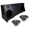 Alpine Compatible with 1994-2001 Dodge Ram Extended Cab Sealed Dual 10" W10S4 Loaded Subwoofer Stereo Sub Box Enclosure Rhino Coated Car Audio Bundle 500W RMS 4 Ohm view 1
