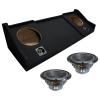 Alpine Compatible with 1994-2001 Dodge Ram Ext Cab Sealed Dual 10" W10S4 Loaded Subwoofer Stereo Sub Box Enclosure Car Audio Bundle 500W RMS 4 Ohm view 1
